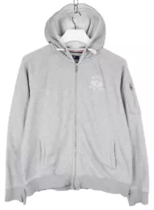 GANT Hoodie Women's XL Full Zip Logo Pockets Melange - Picture 1 of 10