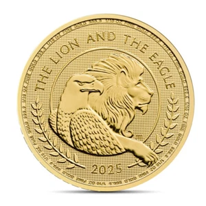 2025 1/10 oz British Lion and American Eagle Gold Coin (BU) - Picture 1 of 4