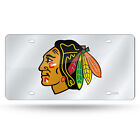 Chicago Blackhawks NHL Mirrored Laser Cut License Plate Laser Tag