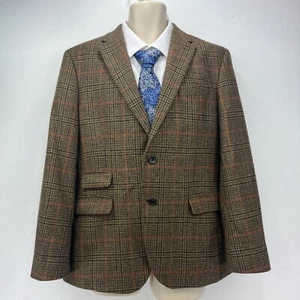 Marks and Spencer Moon Tweed Blazer Sakko Herren 42R Kariert Braun M&S Sartorial - Bild 1 von 16