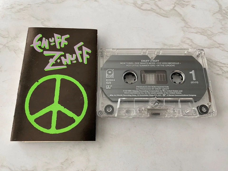 Enuff Z Nuff Self Titled CASSETTE Tape 1989 Atco 7 91262-4 Kiss The Clown RARE! - Image 1 of 3