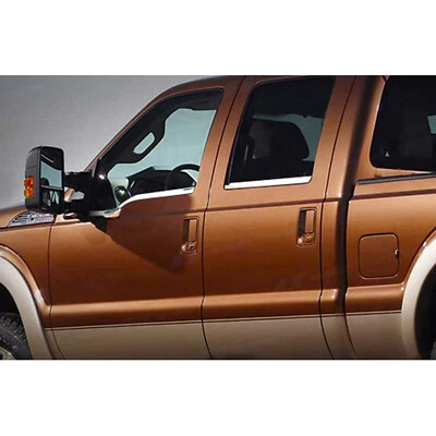 Borde de umbral de ventana de acero inoxidable 4 piezas para Ford Super Duty 1999-2016 Foto 1 de 4