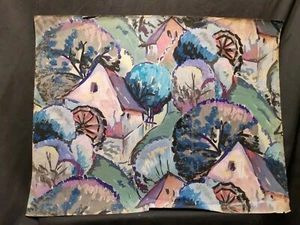 École française XXéme gouache paysage fauvisme 50x64cm - Foto 1 di 7