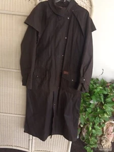 AUSTRALIAN OUTBACK Outfitters Genuine Duster Coat Jacket Mens Size M Oilskins - Picture 1 of 8