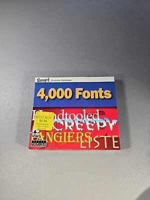 4000 Fonts - Snap! Everyday Solutions (PC-CD, 2001) - New - Image 1 of 2