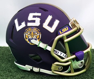 СПЕЦИАЛЬНЫЙ МИНИ-ФУТБОЛЬНЫЙ ШЛЕМ RIDDELL SPEED — LSU TIGERS - Изображение 1 из 4