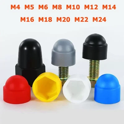 M4 bis M24 Schutzkappen für Schrauben Sechskantschrauben Abdeckkappen Hutmuttern - Bild 1 von 4