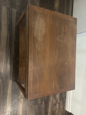 Mid Century Modern Lane Altavista Virginia Two Tiered Walnut Side Table  - Image 1 of 4