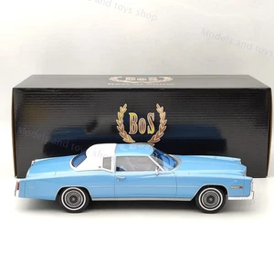 BOS 1:18 Cadillac Eldorado Coupe Blue 1976 BOS328 Resin Model Limited Collection - Picture 1 of 10