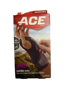 ACE Wrist Brace Adjustable Reversible Support for Injury Recovery Carpal Tunnel - Picture 1 of 6