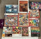 Lot of 15 puzzles 300 500 1000 pieces mixed brands Disney 90s The Scream Coke