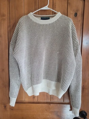 Vintage Claybrooke Sweater Mens Size XXL Ramie/Cotton Blend Brown/ivory - Image 1 of 4