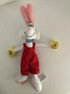 Vintage DISNEY 1987 ROGER RABBIT Suction Cups WINDOW CLING Amblin 11" PLUSH - Picture 1 of 12