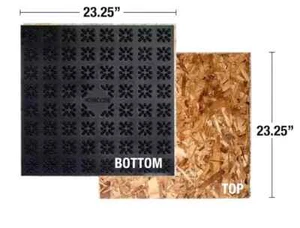 DRICORE Subfloor Membrane Panel Covers 4 sq. ft. - 3/4 in. x 2 ft. x 2 ft. - Picture 1 of 4