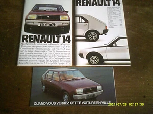 VINTAGE AUTOMOBILE 4 DOCUMENTS PUBLICITE RENAULT 14 2 CARNETS 2 CARTES - Imagen 1 de 8