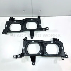 Toyota Land Cruiser 80 Series 1995-1999 Square 4-Light Headlamp Housing Set Blac - Picture 1 of 5
