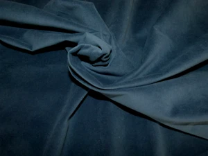 FRENCH NAVY VELVET FABRIC REMNANT CUSHIONS ETC 2M - Picture 1 of 2