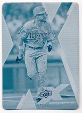 CHRIS YOUNG 2009 UD UPPER DECK X CYAN PRINTING PRESS PLATE DIAMONDBACKS SP 1/1