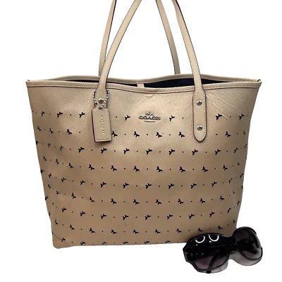 #Chic Urban COACH Perforated Butterfly LTH City Tote in Beechwood Style F59345 - Image 1 of 4