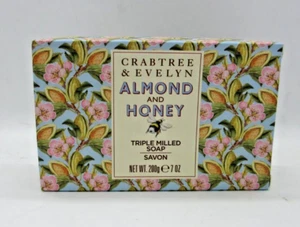 Crabtree & Evelyn Bar Soap Almond & Honey Triple Milled 7oz - Picture 1 of 2