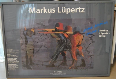 Markus Lüpertz Krieg 117 Jahre Kunstverein Pforzheim Plakat 128x90 cm - Bild 1 von 3