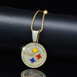 Silber/Gold Pittsburgh Steelers Halskette mit Anhänger - Bild 1 von 4