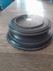 Antique Mappin & Webb Ebonised Hardwood Stand for Glass Dome Pot Vase Stand 