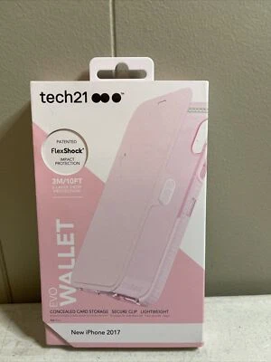 NEW Tech 21 Evo Wallet Phone Case - iPhone X / iPhone XS - PINK - AUTHENTIC  - Image 1 of 4
