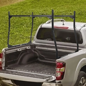Adjustable Steel Trunk Bed Pickup Truck Ladder Rack W/ End Caps 800lbs Black - Picture 1 of 13