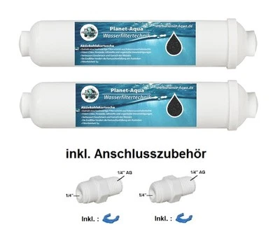 PLANET-AQUA 2x Kühlschrankfilt​er Kühlschrank Wasserfilter Samsung AEG LG Filter Osmose