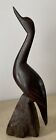 Vintage Mcm Ironwood Hand Carved Bird/Crane/Heron/Egret/Swan Figurine Statue 9?