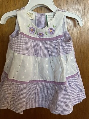 Vestido Little Bitty Sun Primavera Pascua Verano Flores Cuadros Niñas 18 Meses  Foto 1 de 4