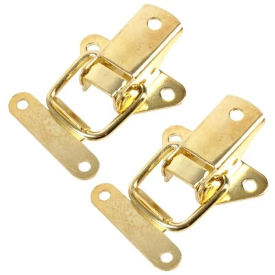 2 x BRASS TOGGLE CASE CATCH Boxes Chest Trunk Tool Box Suitcase Clasp Latch Lock - Image 1 of 3
