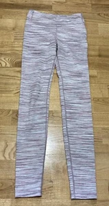 Girl's Athleta Purple Striped Athletic Leggings Size 12 EUC - Picture 1 of 3