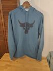 Under Armour Project Rock Hoodie Loose Fit Cold Gear Men's Large Blue