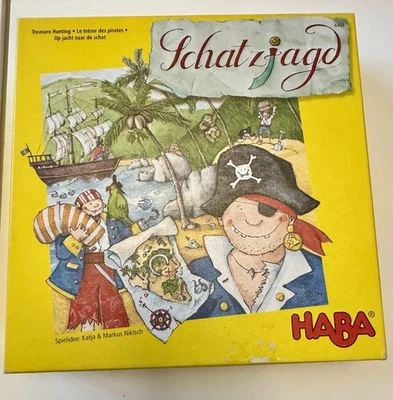 Schatzjagd, HABA Kinderspiel Brettspiel Taktik Piraten Insel Schatz 2-4P, ab 7 J - Bild 1 von 4