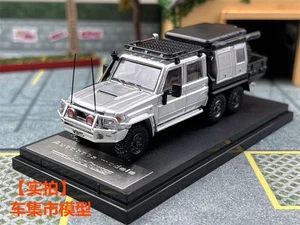 AM 1/64 Toyota Land Cruiser LC79 6X6 Double Cab Pickup Diecast Car Model - Picture 1 of 21