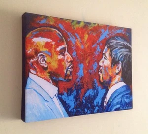 Boxing Mayweather vs Pacquiao Ltd Edtn Canvas of 75 - Picture 1 of 3