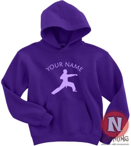 Personalised Martial arts Hoodie kids Hoody taekwondo karate sports activewear - Picture 1 of 13