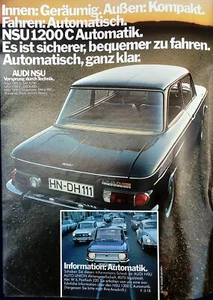 NSU 1200 C Automatik  ....... originale Werbung aus 1971 - Picture 1 of 1