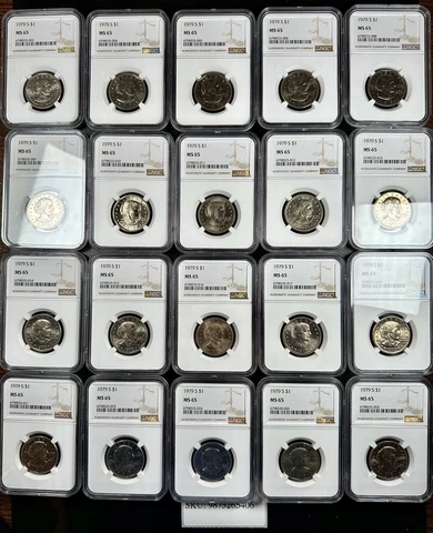 Dealer Lot of 20 - 1979-S Susan B Anthony Dollar NGC MS65 Gem Exact Coins Photos Cover