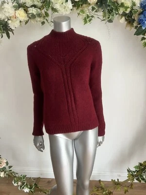 JOULES Isabella Jumper Size 10 & 20 Red Chunky Pointelle Wool Mix Womens NEW - Image 1 of 4
