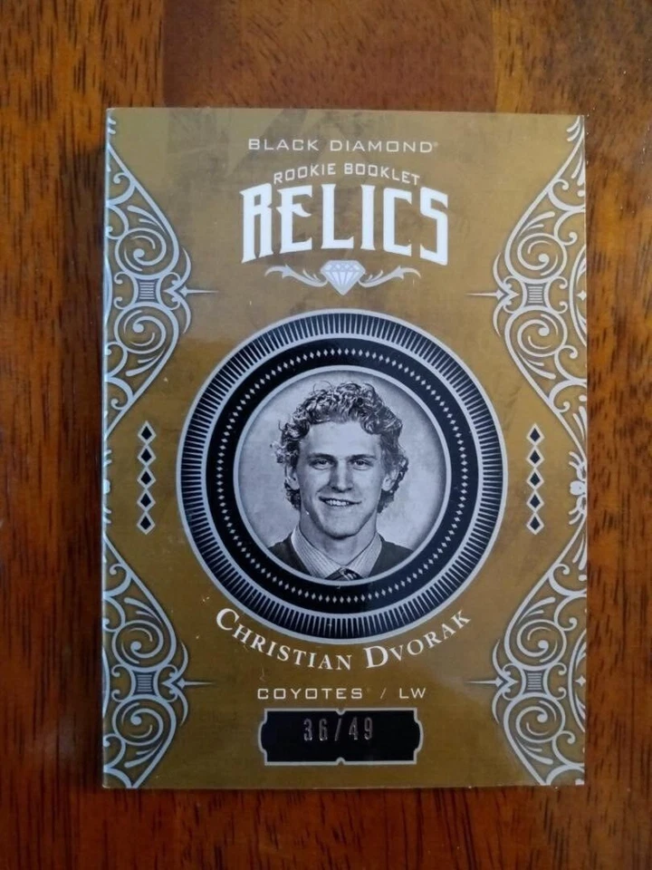 2016-17 Black Diamond " Christian Dvorak" Gold Rookie Booklet Relics Auto 36/49 - Image 1 of 4