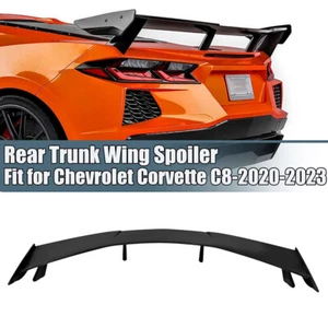 Glossy Black For 2020-2023 Corvette C8 Rear Trunk Lid High Wing Spoiler Kit - Bild 1 von 10