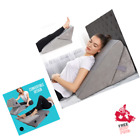 Adjustable Machine Washable Memory Foam Incline Cushion Bed Wedge Pillow Grey