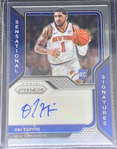 2020-21 Panini Prizm Obi Toppin RC Rookie Sensational Signatures Auto Autograph - Picture 1 of 2
