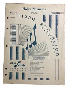 Partitura musical de acordeón Holka Neznama polca vitak Elsnic Joseph P Elsnic - Imagen 1 de 4