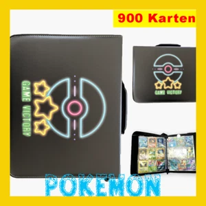 Pokémon Sammelordner 900 Karten – Neon Design Album für Kinder & Sammler - Bild 1 von 6