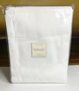 Restoration Hardware Brushed Cotton Twill Drapery RP 100" x 96" Optic White $299 - Picture 1 of 11