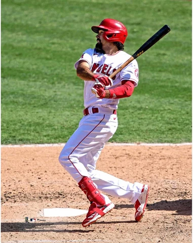 Anthony Rendon Los Angeles Angels Unsigned Hit vs. Texas Rangers Photograph Cover